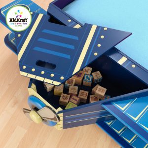 kidkraft airplane toddler bed storage room