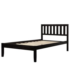 Wood Platform Bed with Headboard/Wood Slat Support,Twin 7