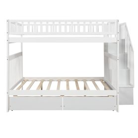 Full over full bunk bed with two drawers and storage 5