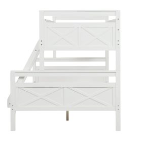 Twin Over Full Bunk Bed With Ladder, Guardrail