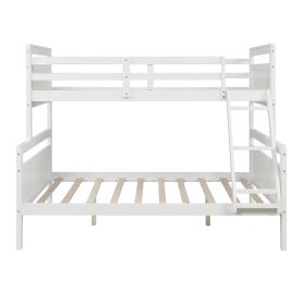 Twin Over Full Bunk Bed With Ladder, Guardrail