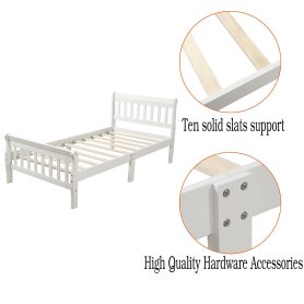 Wood Mattress Foundation Sleigh Bed Frame with Headboard/Footboard/Wood Slat Support