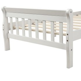 Wood Mattress Foundation Sleigh Bed Frame with Headboard/Footboard/Wood Slat Support