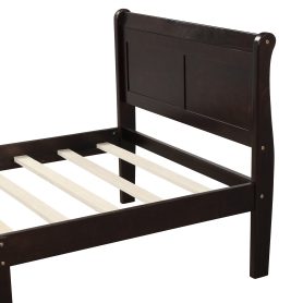 Twin Wood Platform Bed Frame With Headboard/Footboard/Wood Slat Support