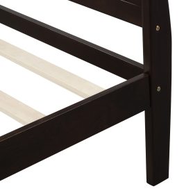 Twin Wood Platform Bed Frame With Headboard/Footboard/Wood Slat Support