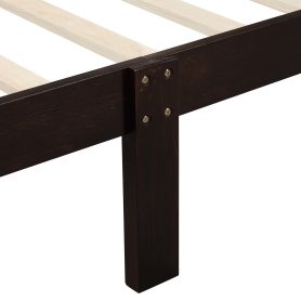 Twin Wood Platform Bed Frame With Headboard/Footboard/Wood Slat Support