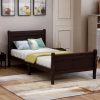 Twin Wood Platform Bed Frame With Headboard/Footboard/Wood Slat Support