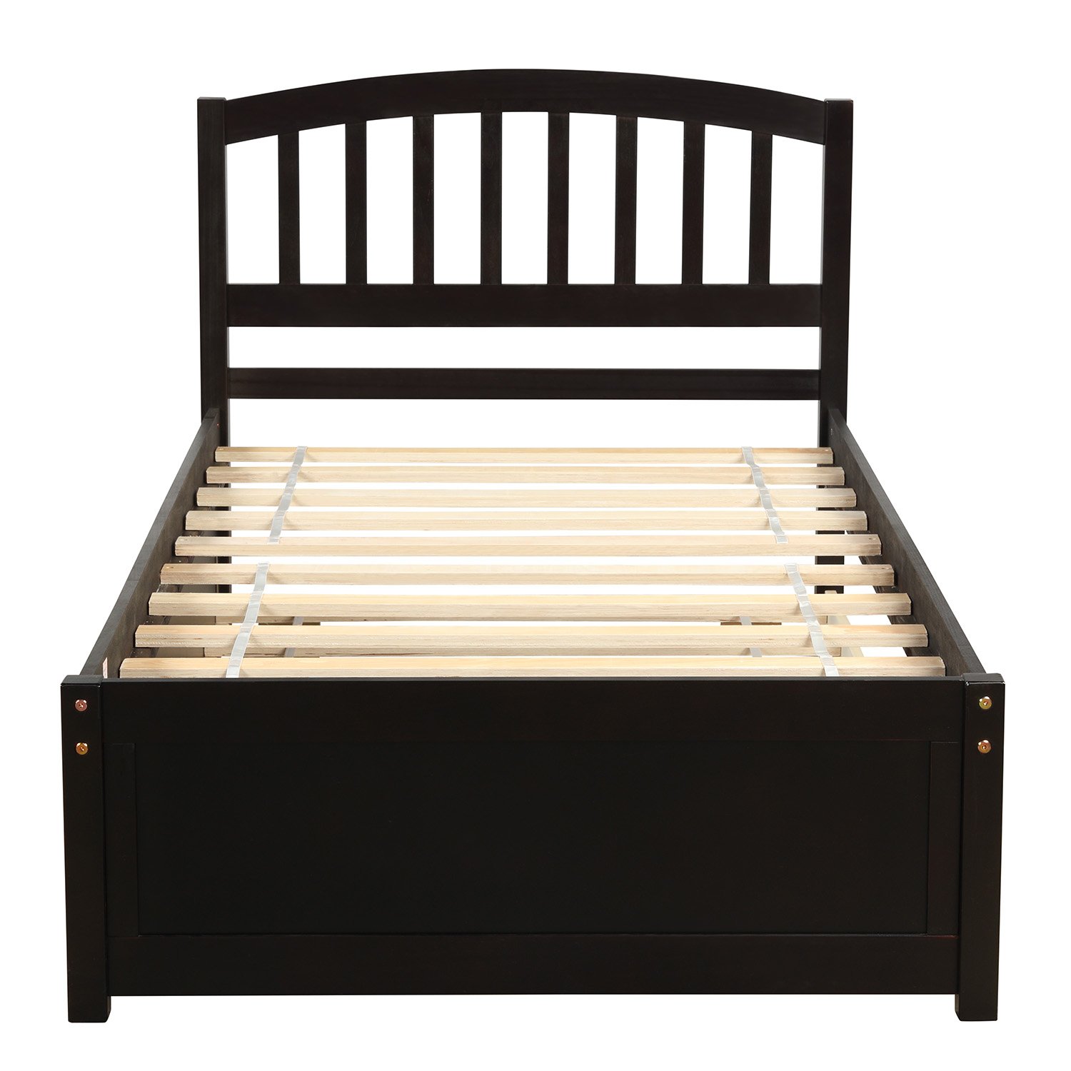 Twin Size Platform Bed Wood Bed Frame With Trundle 5 Twin Size Platform Bed Wood Bed Frame With Trundle