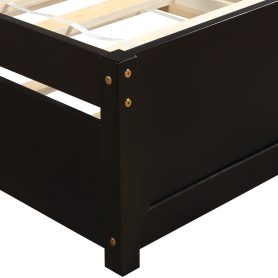 Twin Size Platform Bed Wood Bed Frame With Trundle 17 Twin Size Platform Bed Wood Bed Frame With Trundle