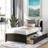 Twin Size Platform Bed With Two Drawers 1 Twin Size Platform Bed With Two Drawers