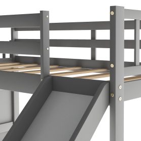 Twin Over Twin Bunk Bed With Convertible Slide And Stairway 27 Twin Over Twin Bunk Bed With Convertible Slide And Stairway