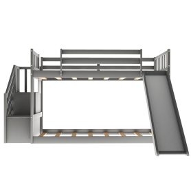 Twin Over Twin Bunk Bed With Convertible Slide And Stairway 24 Twin Over Twin Bunk Bed With Convertible Slide And Stairway