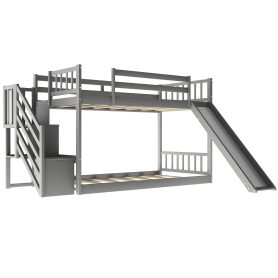Twin Over Twin Bunk Bed With Convertible Slide And Stairway 20 Twin Over Twin Bunk Bed With Convertible Slide And Stairway