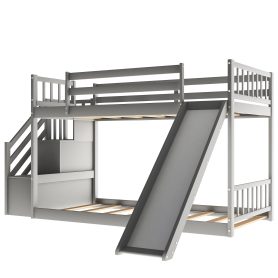 Twin Over Twin Bunk Bed With Convertible Slide And Stairway 23 Twin Over Twin Bunk Bed With Convertible Slide And Stairway