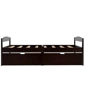 Twin Size Platform Bed With 2 Drawers