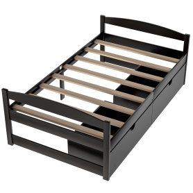 Twin Size Platform Bed With 2 Drawers