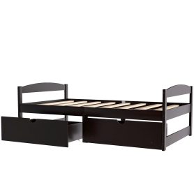 Twin Size Platform Bed With 2 Drawers
