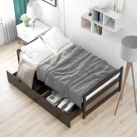 Twin Size Platform Bed With 2 Drawers