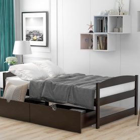 Twin Size Platform Bed With 2 Drawers