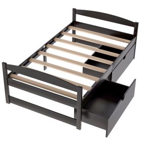 Twin Size Platform Bed With 2 Drawers