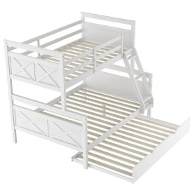 Twin Over Full Bunk Bed With Ladder, Twin Size Trundle, Safety Guardrail 21 Twin Over Full Bunk Bed With Ladder, Twin Size Trundle, Safety Guardrail