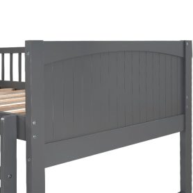 Twin Size Bunk Bed With A Loft Bed Attached, With Two Drawers