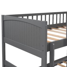 Twin Size Bunk Bed With A Loft Bed Attached, With Two Drawers