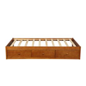 Twin Size Platform Storage Bed With 3 Drawers