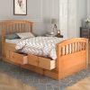 Twin Size Platform Storage Bed Solid Wood Bed With 6 Drawers Oak 2 Twin Size Platform Storage Bed Solid Wood Bed With 6 Drawers Oak