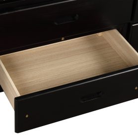 Wooden Twin Size Platform Bed With 6 Drawers