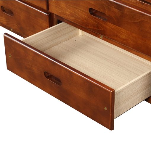 Twin Size Platform Storage Bed Solid Wood Bed With 6 Drawers