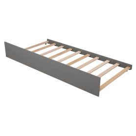 Twin Size Wood House Bed With Twin Size Trundle