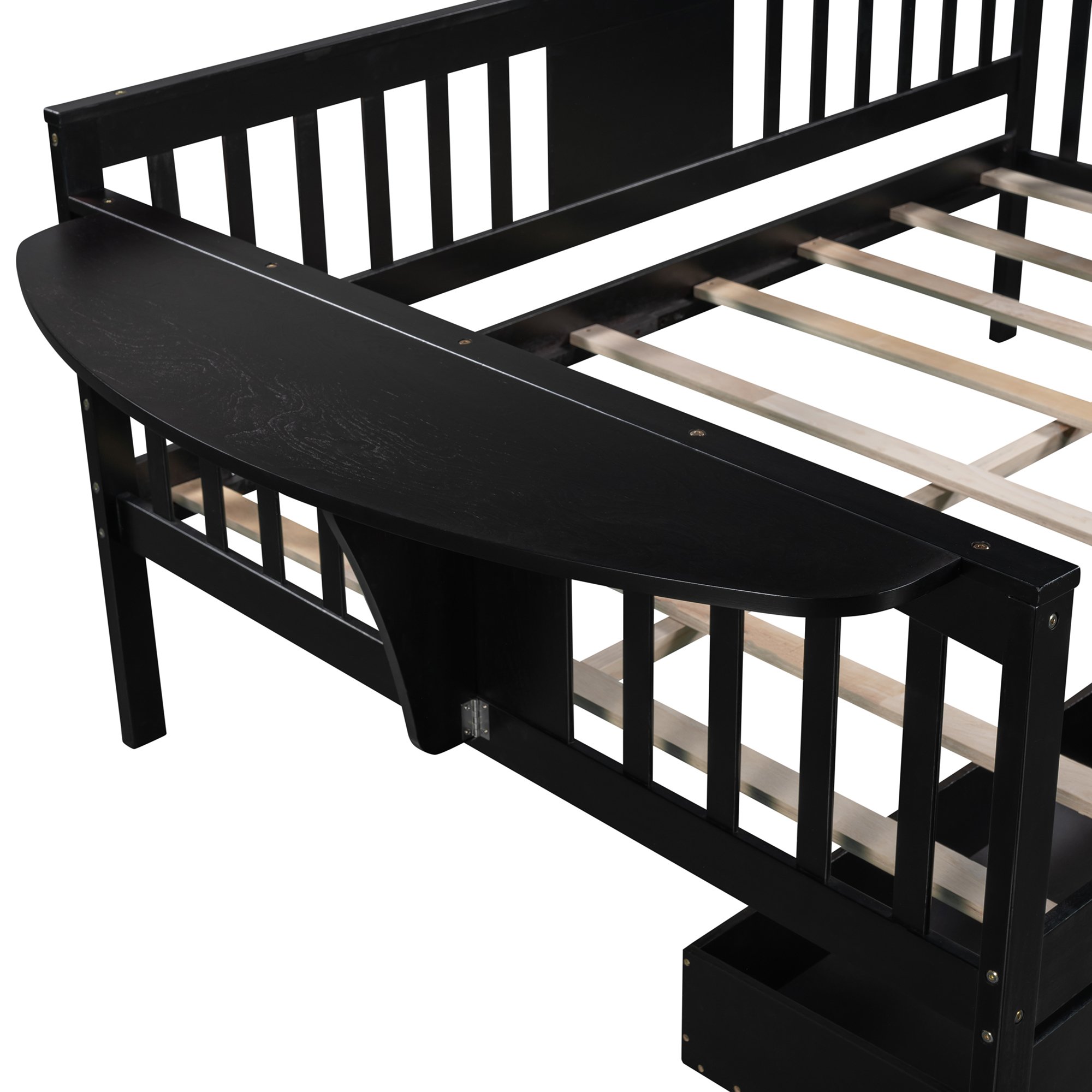 Full Size Daybed With Two Drawers, Wood Slat Support