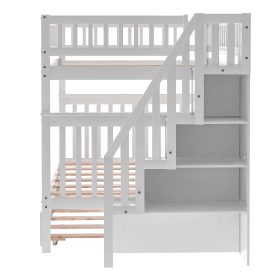 Full Over Full Bunk Bed With Trundle And Staircase 29 Full Over Full Bunk Bed With Trundle And Staircase