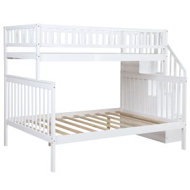 Twin Over Full Stairway Bunk Bed With Storage 15 Twin Over Full Stairway Bunk Bed With Storage
