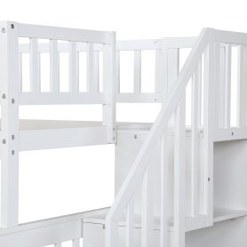 Twin Over Full Stairway Bunk Bed With Storage 16 Twin Over Full Stairway Bunk Bed With Storage