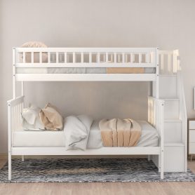 Twin Over Full Stairway Bunk Bed With Storage 13 Twin Over Full Stairway Bunk Bed With Storage