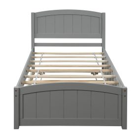 Twin Size Platform Bed With Trundle