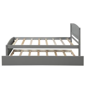 Twin Size Platform Bed With Trundle