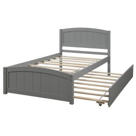 Twin Size Platform Bed With Trundle