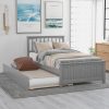 Wooden Twin Size Platform Bed With Trundle 2 Wooden Twin Size Platform Bed With Trundle