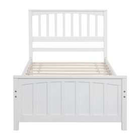Wood Platform Bed,Twin Size