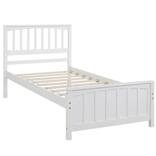 Wood Platform Bed,Twin Size