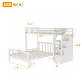 Twin Over Full Loft Bed With Storage