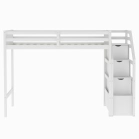 Twin Over Full Loft Bed With Storage