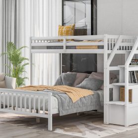 Twin Over Full Loft Bed With Storage
