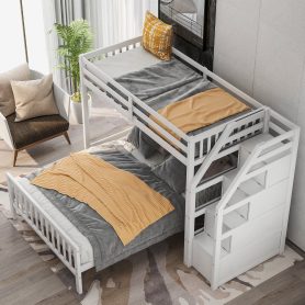 Twin Over Full Loft Bed With Storage