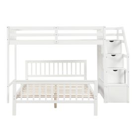 Twin Over Full Loft Bed With Storage