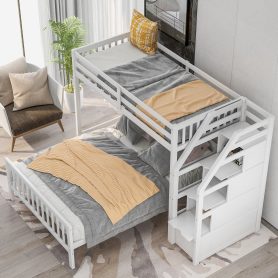 Twin Over Full Loft Bed With Storage