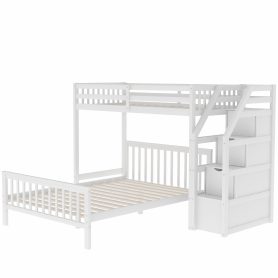 Twin Over Full Loft Bed With Storage